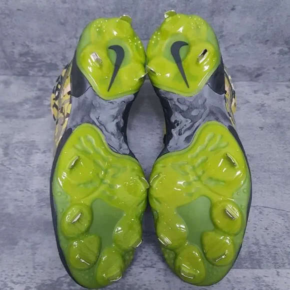 NIKE Alpha Huarache Elite 4 Baseball Cleats Men 13.5 Green Black Camo FD5517 200